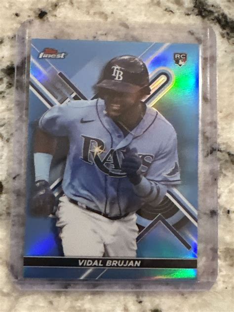 Topps Finest Sky Blue Refractor Vidal Brujan Rookie Rc Ebay