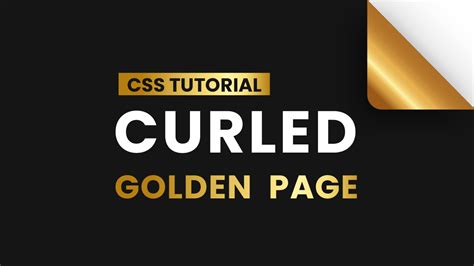 CSS Curled Gold Page Effect | CSS Tricks | Coding Artist