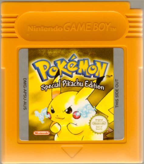 Pokémon Yellow Version Special Pikachu Edition 1998 Game Boy box