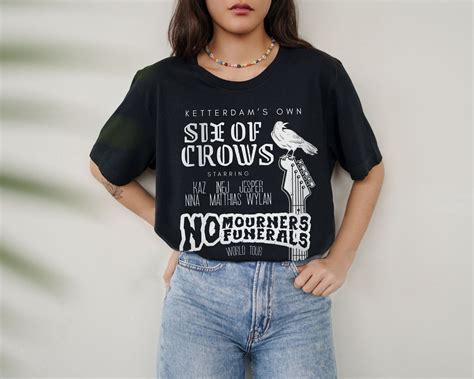 Six Of Crows Band T Shirt Crow Club Ketterdam Kaz Brekker Inej Ghafa