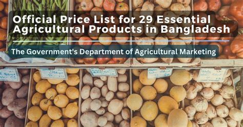 Official Price List for 29 Essential Agricultural Products in ...