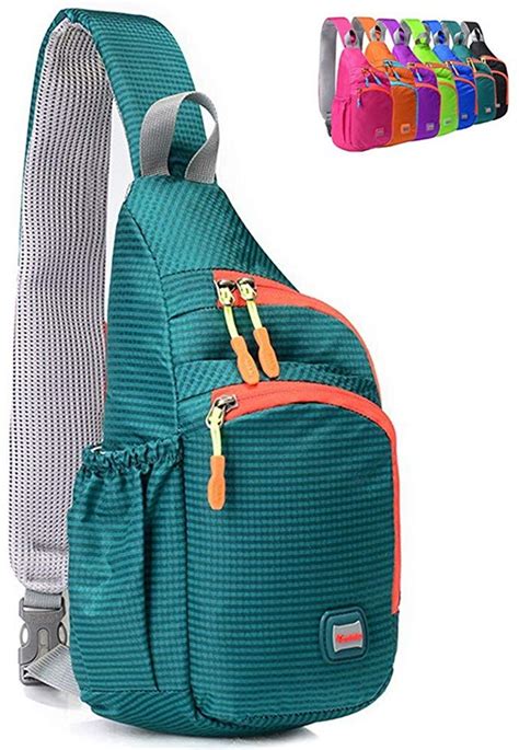 Peicees Small Sling Backpack Waterproof Unisex Shoulder Bag Chest