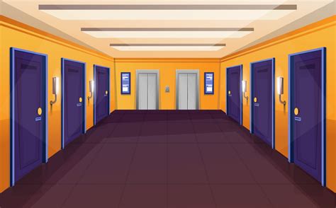 Cartoon School Hallway Background