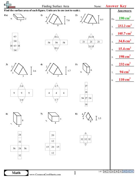 Finding Surface Area Worksheet Download Worksheets Library