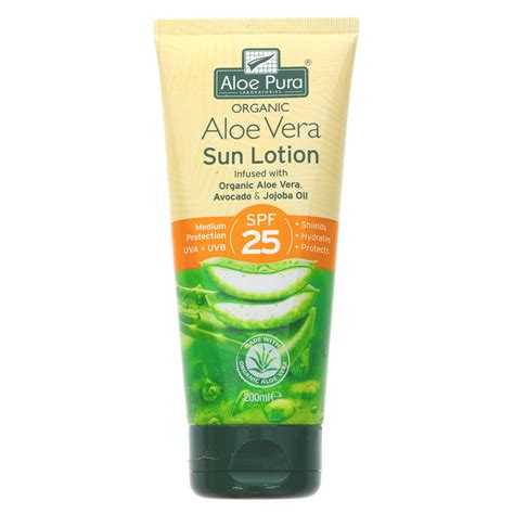 Aloe Pura Organic Aloe Vera Sun Lotion SPF 25 200ml