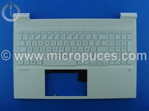 Clavier Plasturgie Du Dessus Pour Hp Victus Blanc