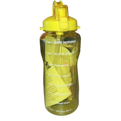 Quifit Dining Quifit L Oz Half Gallon Water Bottle With Straw