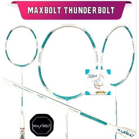 Thunder Bolt Badminton Racket Maxbolt Lbs Original Bonus Bag