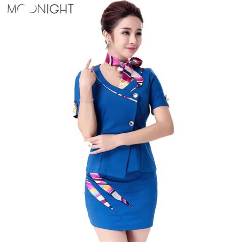 Moonight Airline Stewardess Uniform Porn Women Sexy Stewardess Uniform