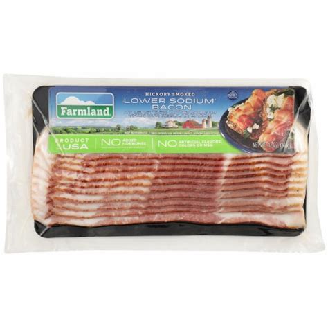 Farmland Hickory Smoked Low Sodium Classic Cut Bacon 12 Oz Food 4 Less