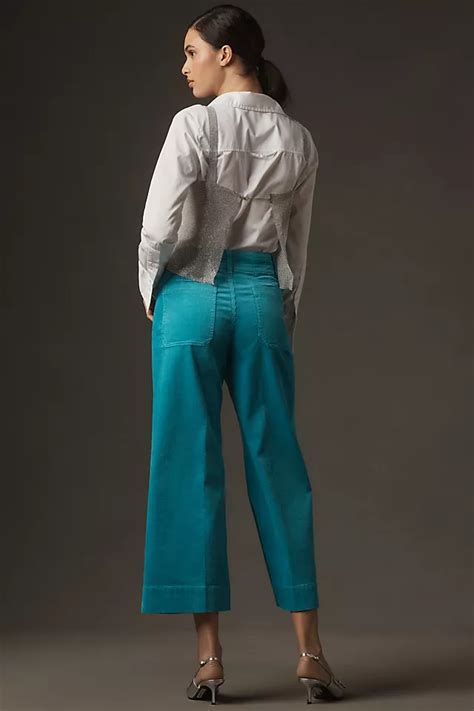 The Colette Cropped Wide Leg Corduroy Pants By Maeve Anthropologie