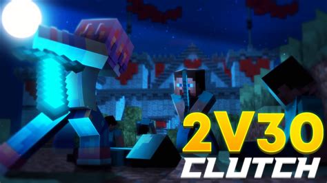 THE MOST INSANE 30v2 CASTLE CLUTCH In Hypixel Bedwars YouTube