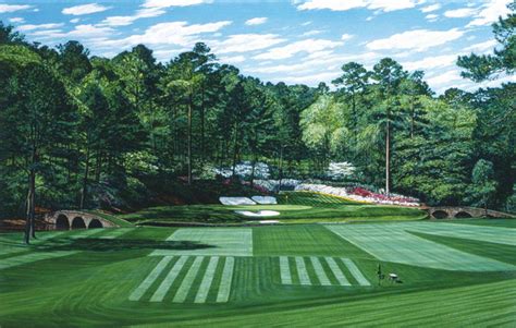 Golf And Sports By Lane Th Hole Augusta National Golf Club Golden