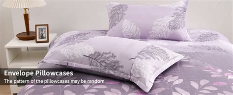 Djy Purple Comforter Set King Botanical Leaves Comforter For King Bed