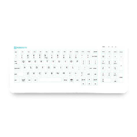 Teclado médico con teclas digitales Compact Purekeys de silicona