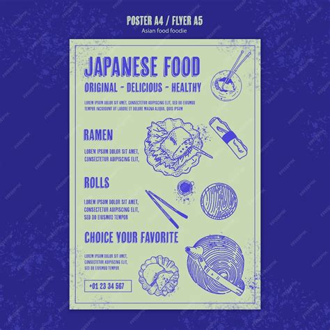 Premium Psd Delicious Asian Food Poster Template