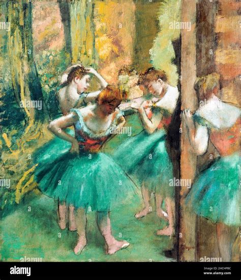 Dancers Pink And Green Ca Painting In High Resolution By Edgar