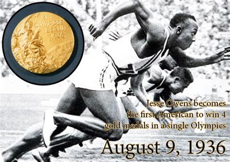 August Jesse Owens Becomes The First American To Win Gold