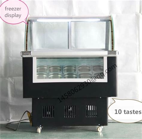 10 taste Italian Ice Cream Display Freezer Mini Ice Cream Display ...