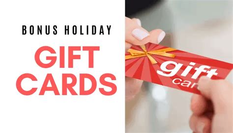 2021 Holiday Bonus Gift Card Offers - Saving Dollars and Sense