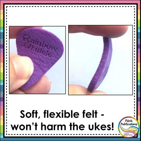 Rainbow Ukulele Felt Picks - For the Elementary Music Classroom