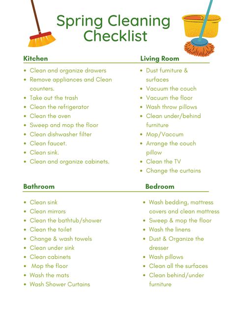 Spring Cleaning Checklist Printable Adanna Dill