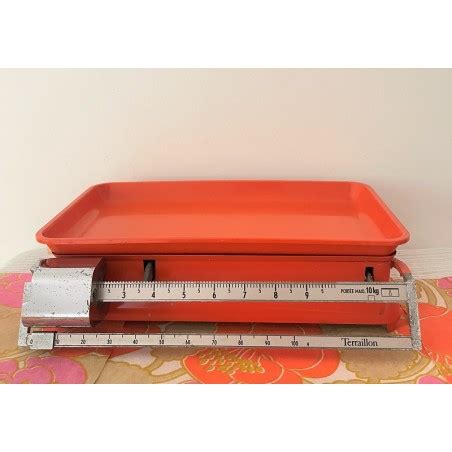 Balance De Cuisine Terraillon Vintage 70 S Orange 10 Kg Made In France