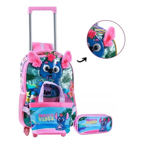 Kit Mochila Rodinha Infantil Coala Fofa Ovelhinha Em Pel Cia