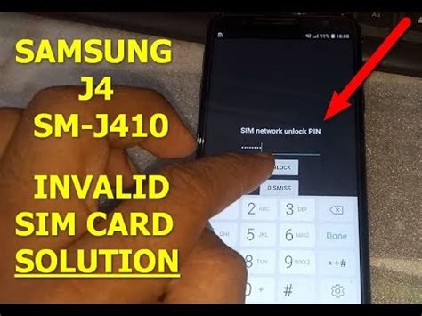 SAMSUNG J4 J410 INVALID SIM CARD AND SIM NETWORK LOCK PIN SOLUTION