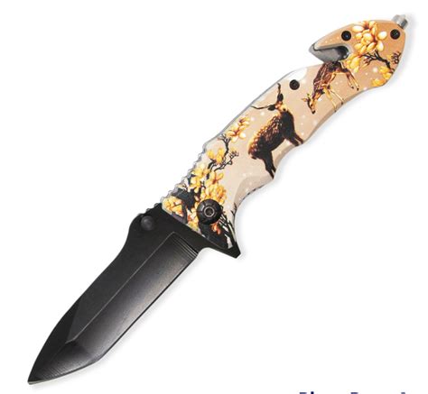 Tiger Usa Spring Assisted Knife Deer Tanto