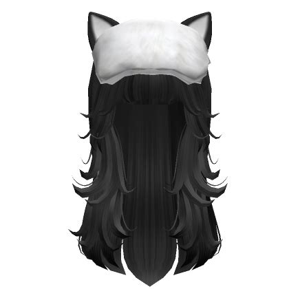 Black Layered Wolf Cut Hair W Ushanka Cat Ears S Code Price RblxTrade