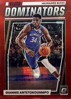 Giannis Antetokounmpo 2022 Optic 21 Elite Dominators Red 99 PSA 10