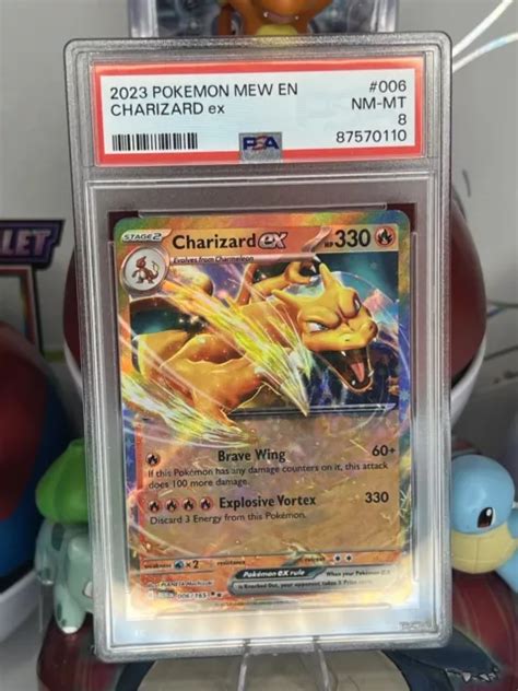 2023 SV POKEMON Mew 151 Charizard ex 006/165 PSA 8 Neuf Int Double Rare Anglais EUR 22,03 ...