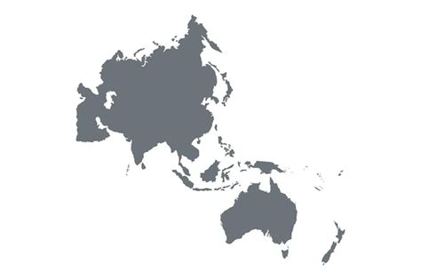 Premium Vector Vector Map Of Asia Pacific On White Back