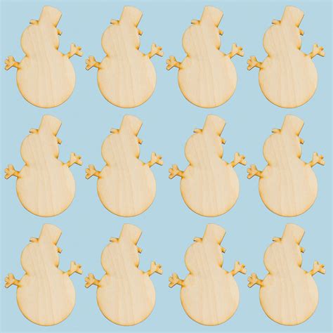 Unfinished Wood Snowman Cutout Shapes All Wood Cutouts Wood Crafts Craft Supplies