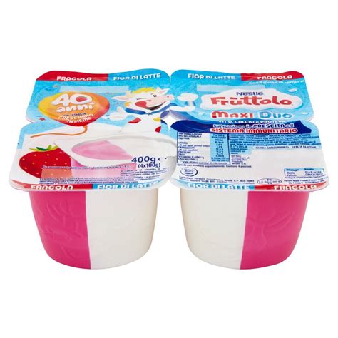 Fruttolo Nestlé Maxi Duo Fragola Fior di Latte 4 x 100 g Everli