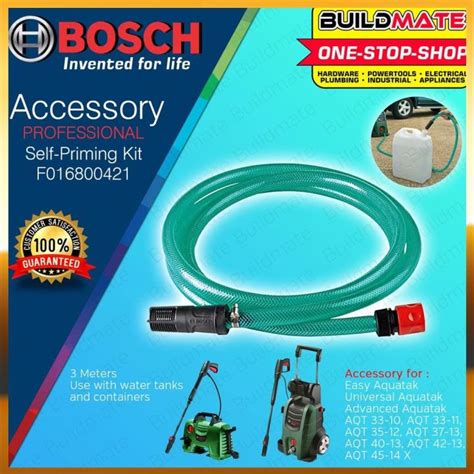 Bosch Self Priming Kit Hose With Adaptor For Aquatak Pressure Washer Accessories F016800421 Aqt