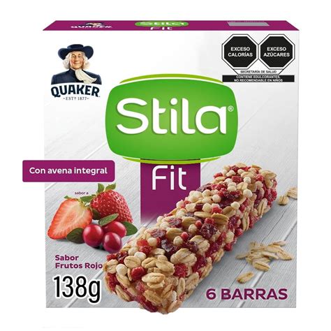 Barras De Avena Quaker Stila Fit Sabor Frutos Rojos Pzas Walmart