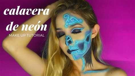 Maquillaje De Calavera De Ne N Neon Skull Makeup Tutorial Jarely