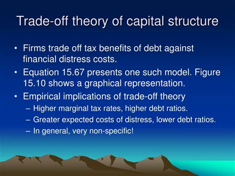 Ppt Capital Structure Theories And Evidence Powerpoint Presentation