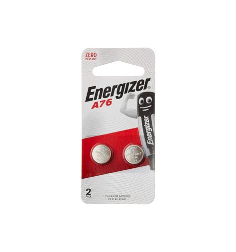 Energizer A76 LR44 Coin Alkaline 1.5V Batteries 2 Pieces