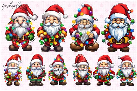 Cute Gnome Santa Claus Christmas Graphic By Fonshopdesign Creative