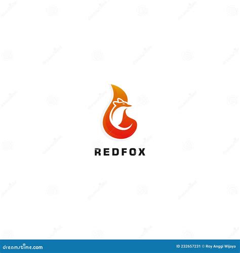 Red Fox Logo Design Template Stock Vector - Illustration of element, ignite: 232657231