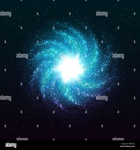 Vector spiral galaxy. Beautiful abstract shining stars background ...