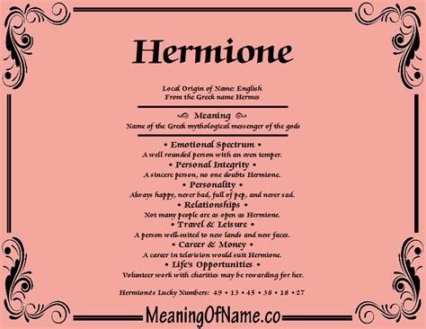 Hermione - Meaning of Name