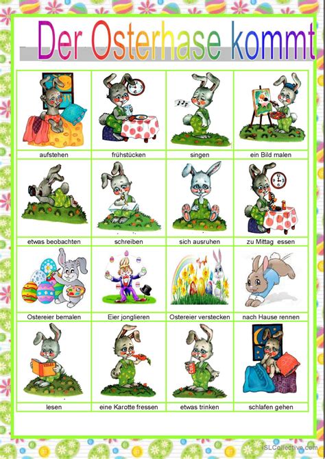 Ostern Der Osterhase Komm Deutsch Daf Arbeitsbl Tter Pdf Doc