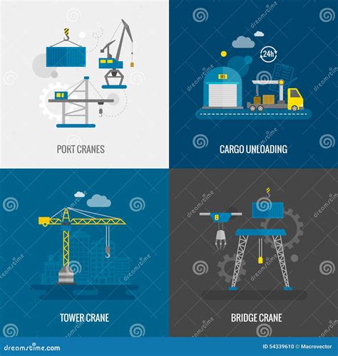 Sistema Del Plano Del Equipo De Elevación Ilustración del Vector