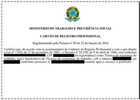 Registro Profissional Técnico de Segurança do Trabalho: Passo a Passo