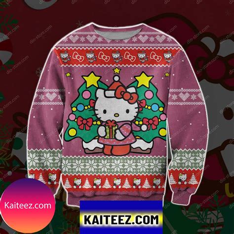 Hello Kitty 3d Print Christmas Ugly Sweater - Kaiteez