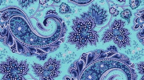 Blue Flowers Leaves Boho Shapes Pattern HD Boho Wallpapers | HD Wallpapers | ID #86946